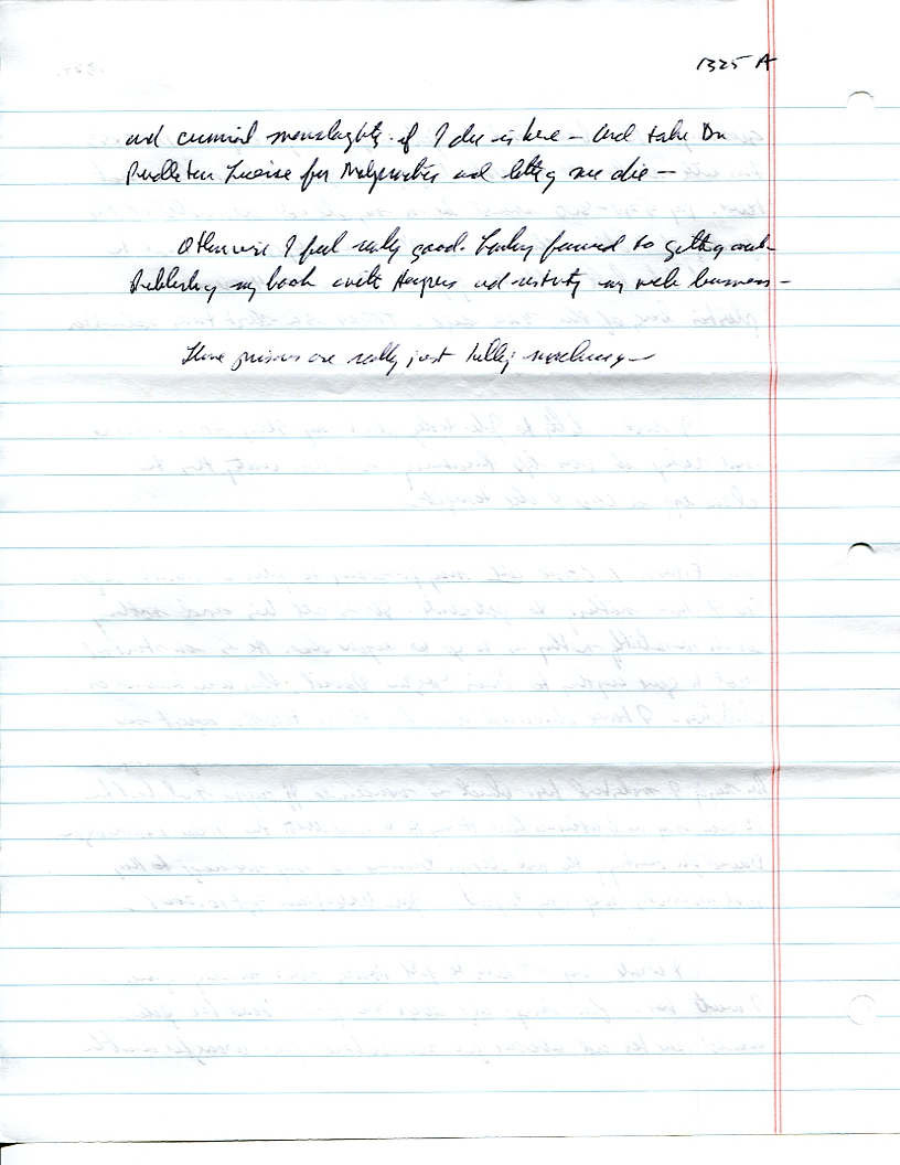 Dr John WorldPeace 2008 Prison Journal